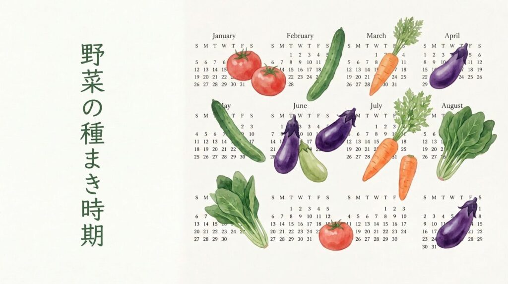 野菜の種まき時期一覧｜地域別30種類のカレンダー